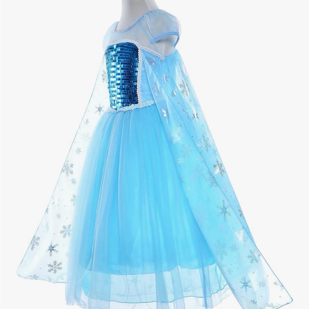 Blue Princess Girls Dress Up Costume size 5 Frozen